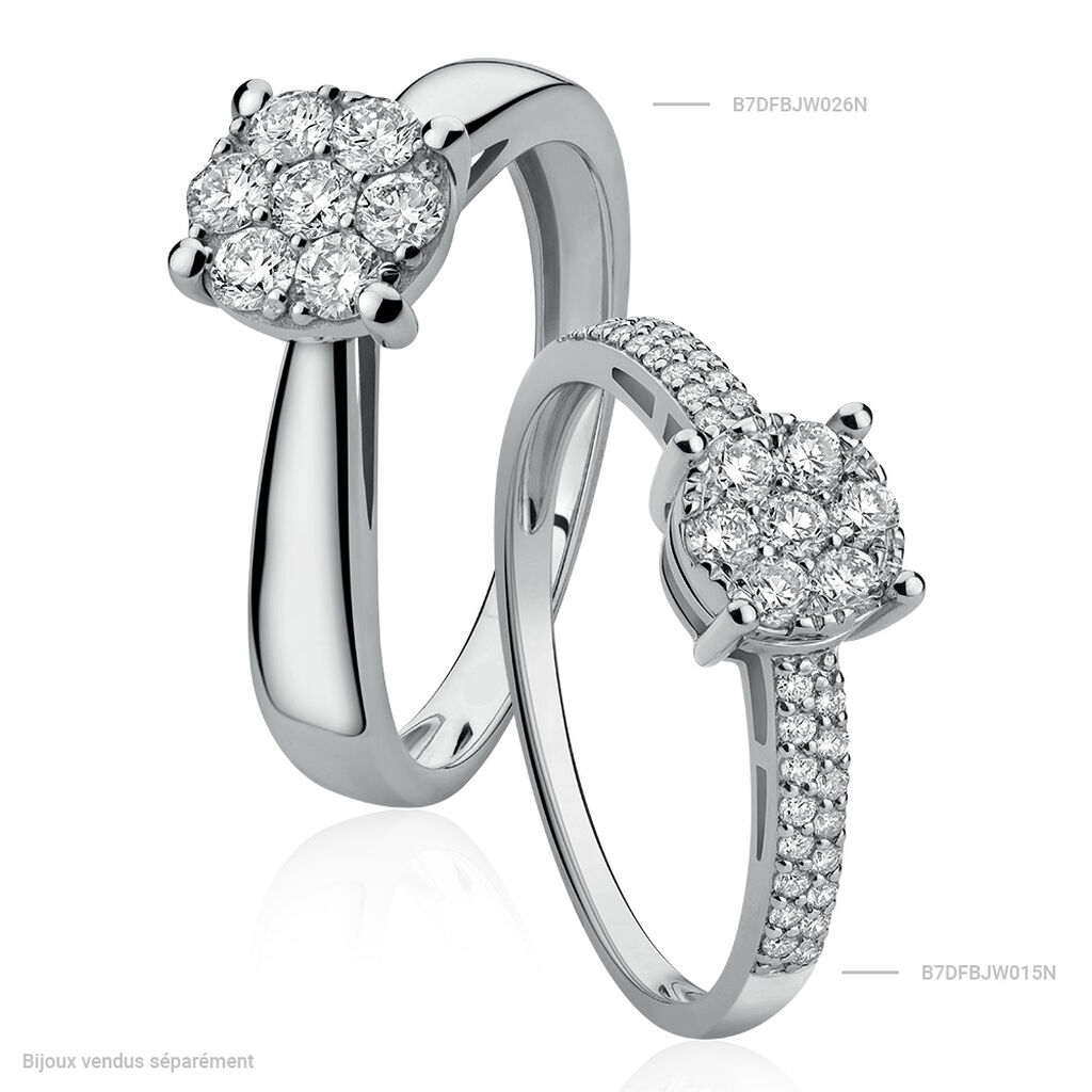 Bague Julia Or Blanc Diamant Synthetique