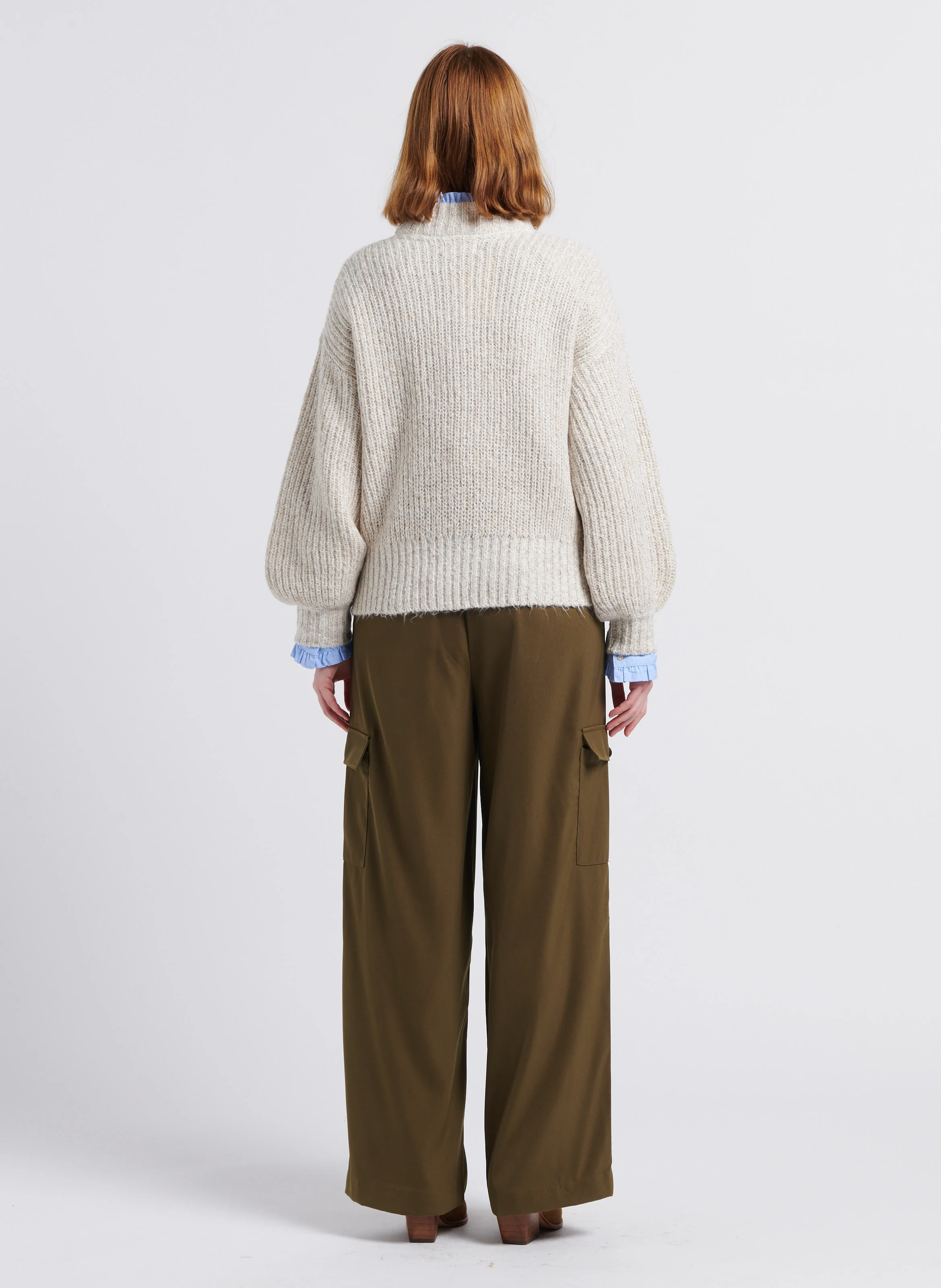 WINNIE MIA - Pantalon cargo fluide| Kaki