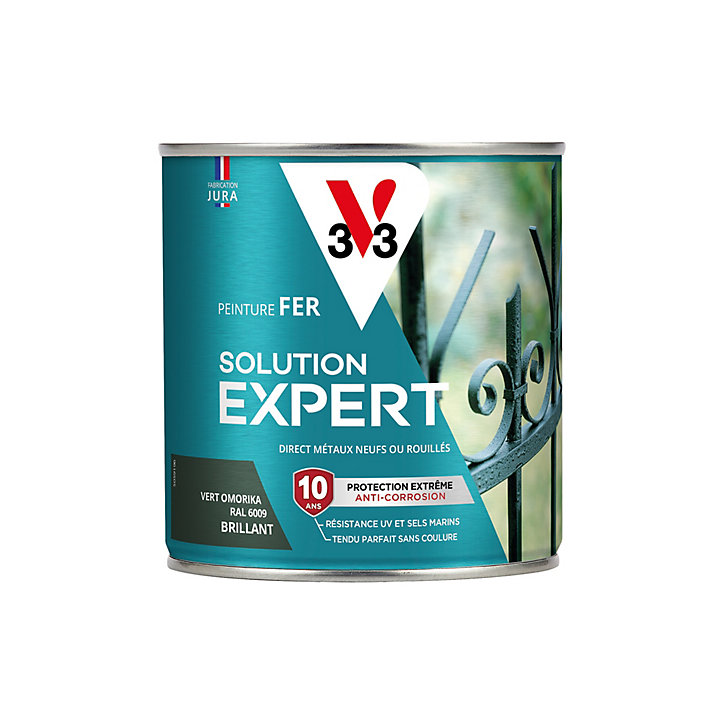 Peinture extérieure fer Solution expert vert omorika brillant V33 500ml