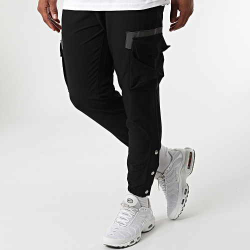 Ensemble Tee Shirt Poche Pantalon Jogging F22-906T Noir Blanc