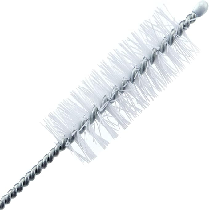 (14cm) Universal Reinigungsbürste mit Nylon Borsten Doppelseitiger Pinsel für Tastatur / Nähmaschine - Silber / Weiss
