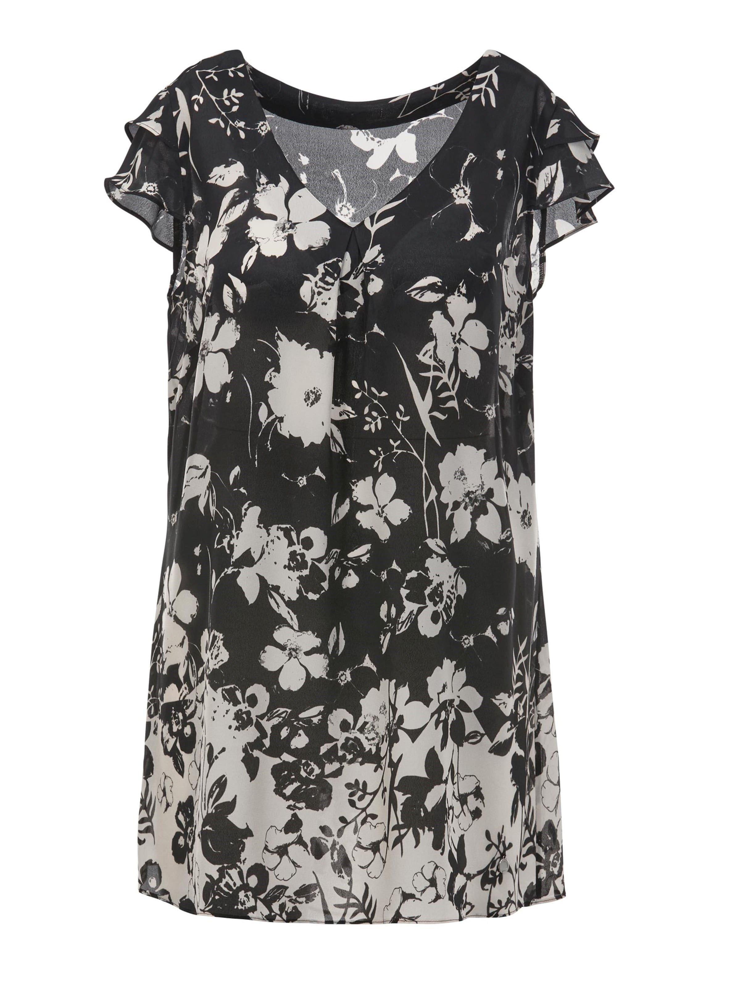 Longtunika mit Blumenprint und Flügelärmeln