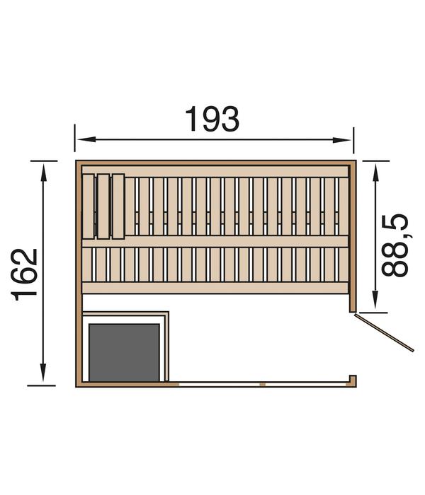 Weka Sauna Kemi Panorama inkl. Ofen, ca.