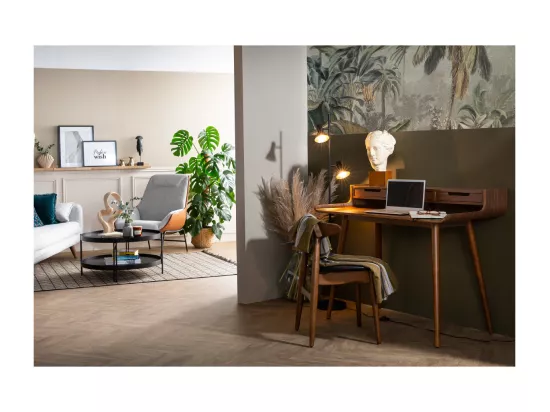Bureau avec rangements scandinave bois clair L110 cm OPUS