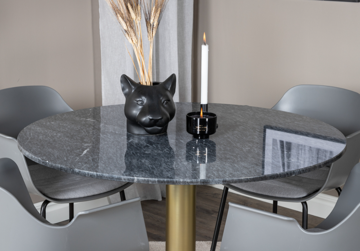 Eettafel Estelle Wit/Zwart