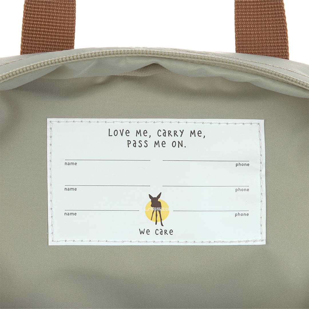 lässig kleuterrugzak little gang - light khaki - 27 cm