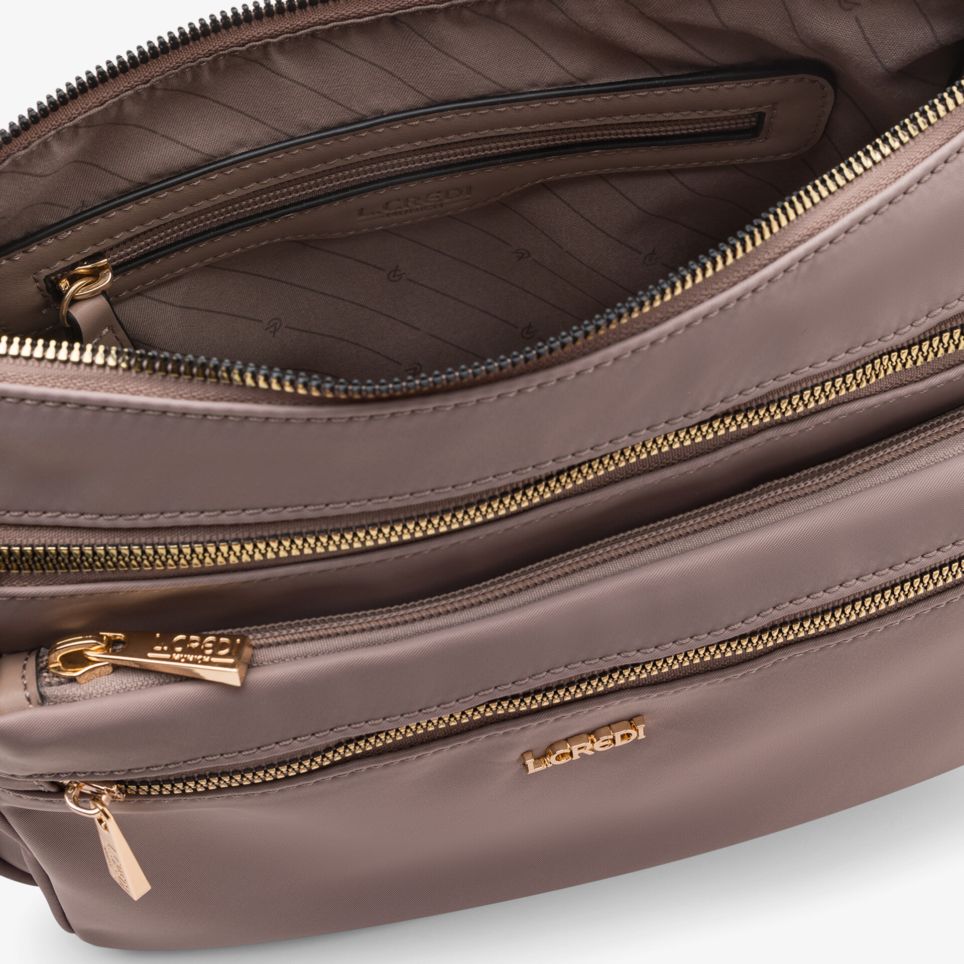 L.CREDI Damen Umhängetasche beige