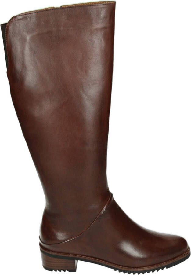 EVERYBODY Hoge Laarzen Dames Berta Maat: 40 5 Materiaal: Leer Kleur: Bruin