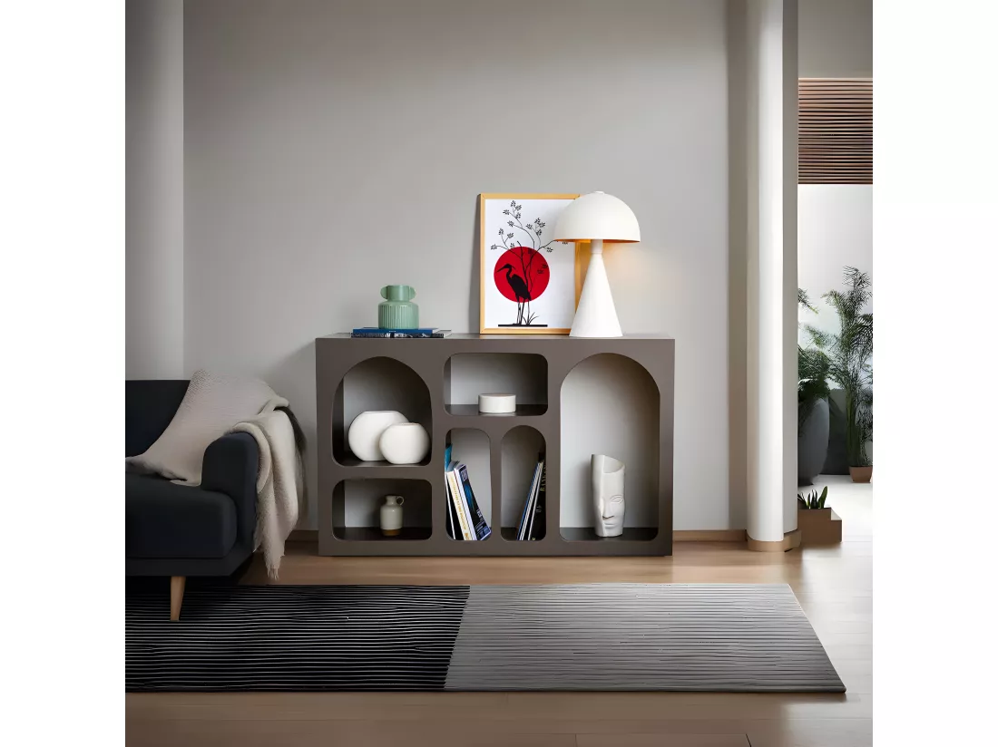 Console style contemporain Antares L120xH74cm Blanc