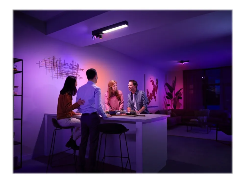 Philips Hue White and Color Ambiance Centris - Loftsspotlys - LED-lyspære/LED - total: 53.1 W - 16 millioner farver/varm hvid til køligt dagslys - 2000-6500 K - sort