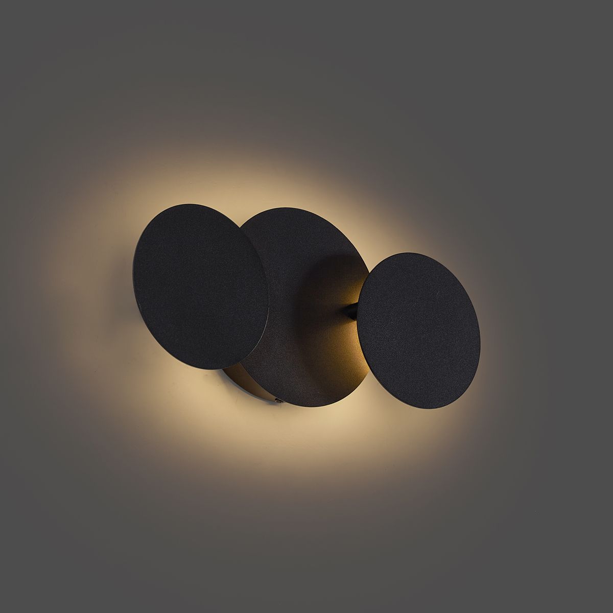 Moderne wandlamp zwart incl. LED 3-staps dimbaar 3-lichts- Sunrise