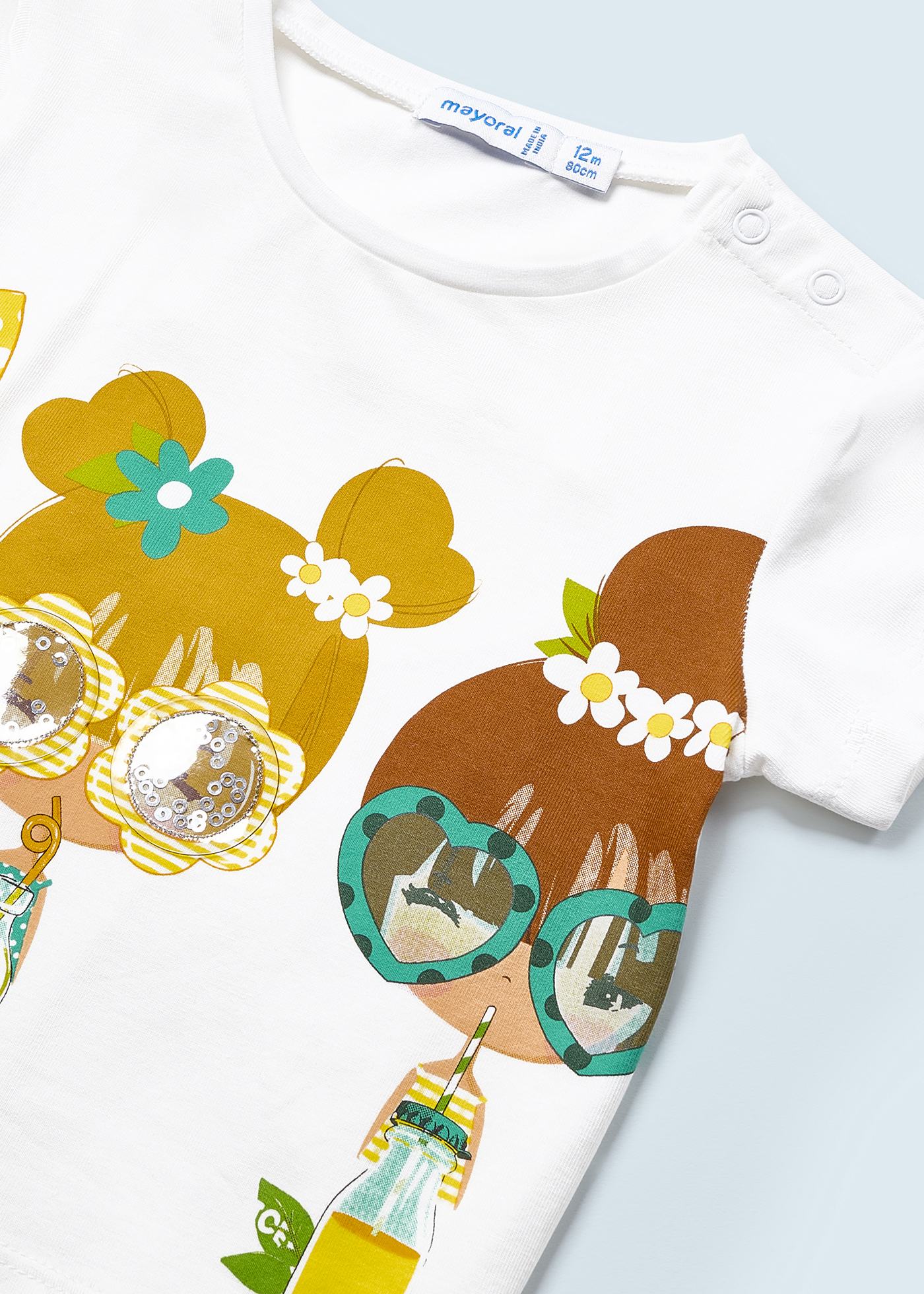 Conjunto de 2 peças com apliques para bebê