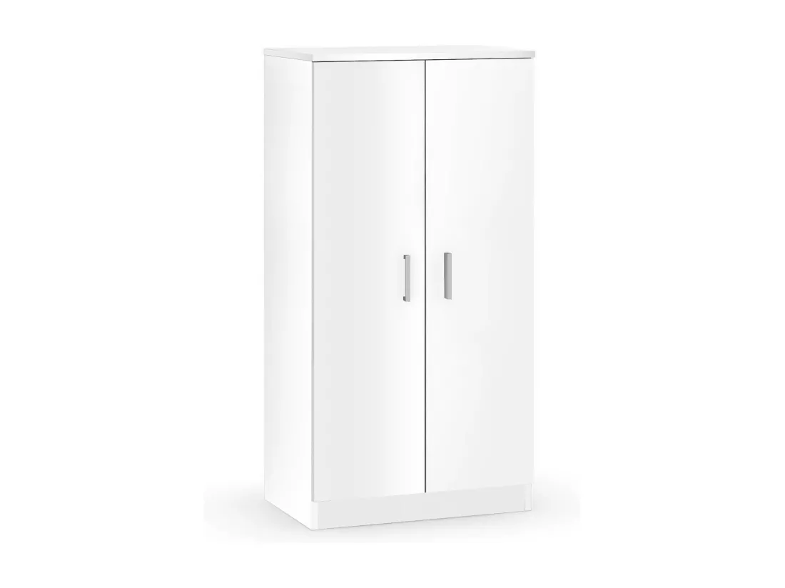 Meuble à chaussures Alcudia, Étagère à chaussures peu encombrante, Étagère à chaussures d'entrée, Armoire polyvalente avec 5 étagères, 55x36h108 cm, Blanc