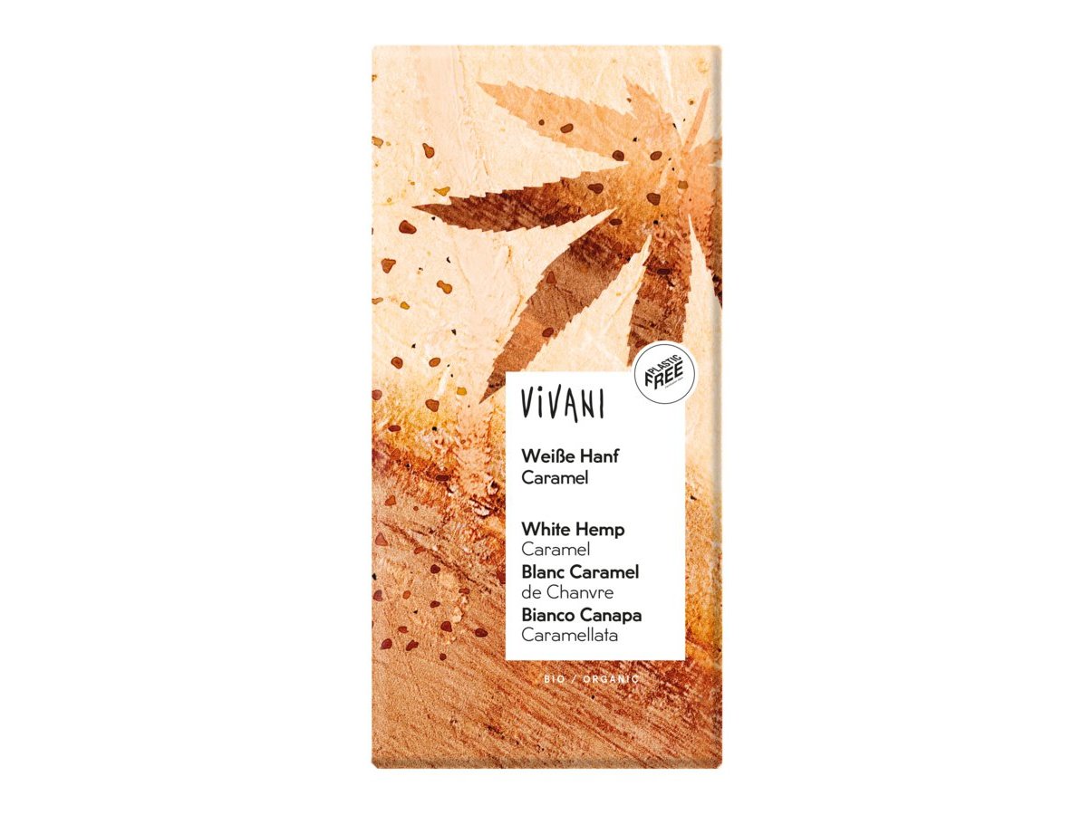CHOCOLOLATE VIVANI BRANCO CANHAMO E CARAMELO BIO 80G