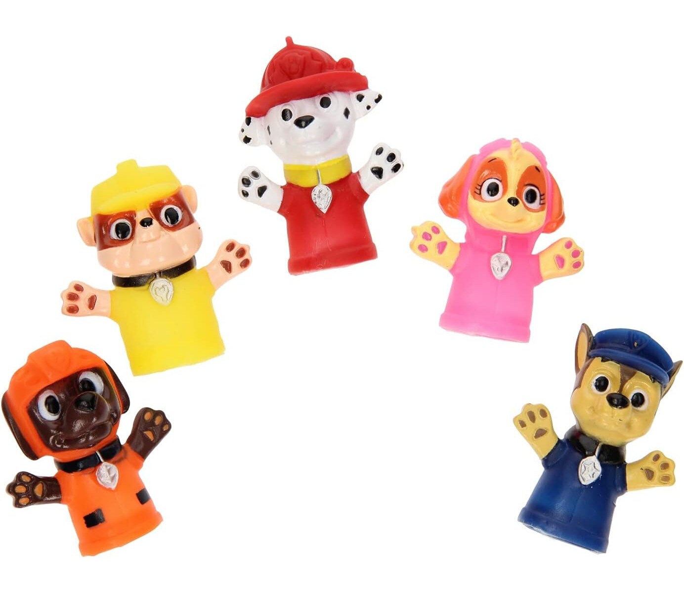 Spin Master - Paw Patrol Fingerpuppen - 5 Charaktere Hunde Feuerwehr Kinderserie Chase Skye