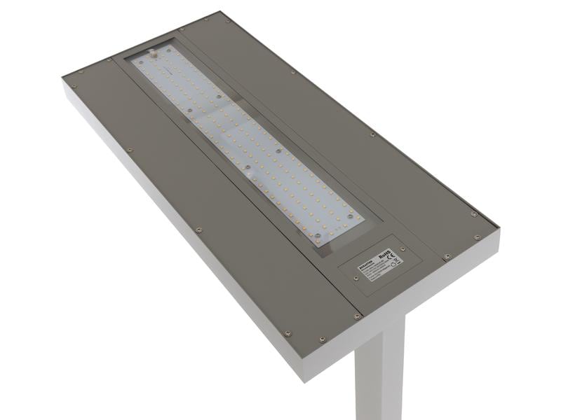 office focus Bürostehleuchte LED 80 W, Grau Dimmbare Stehleuchte für Boden- und Deckenbeleuchtung