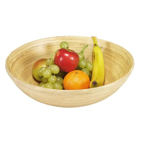 Kesper Obst-und Gebäckschale, Bambusholz, d. 25 cm, hell