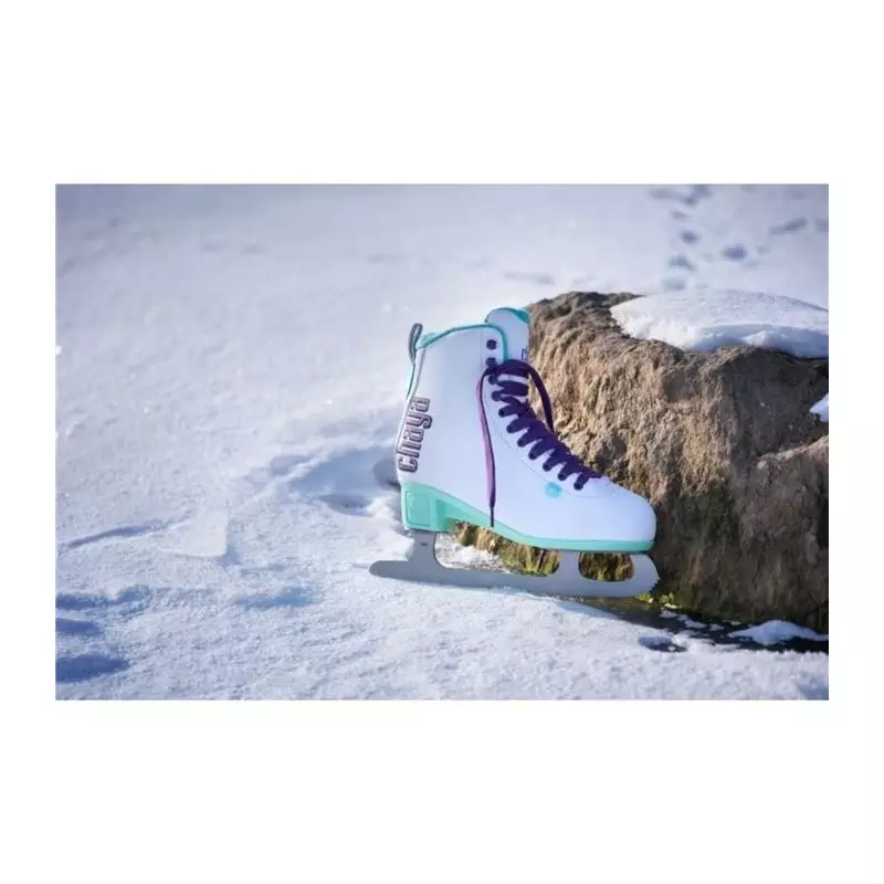 Patins à glace CHAYA Iceblade Sabres 3 Blanc/Turquoise/Violet