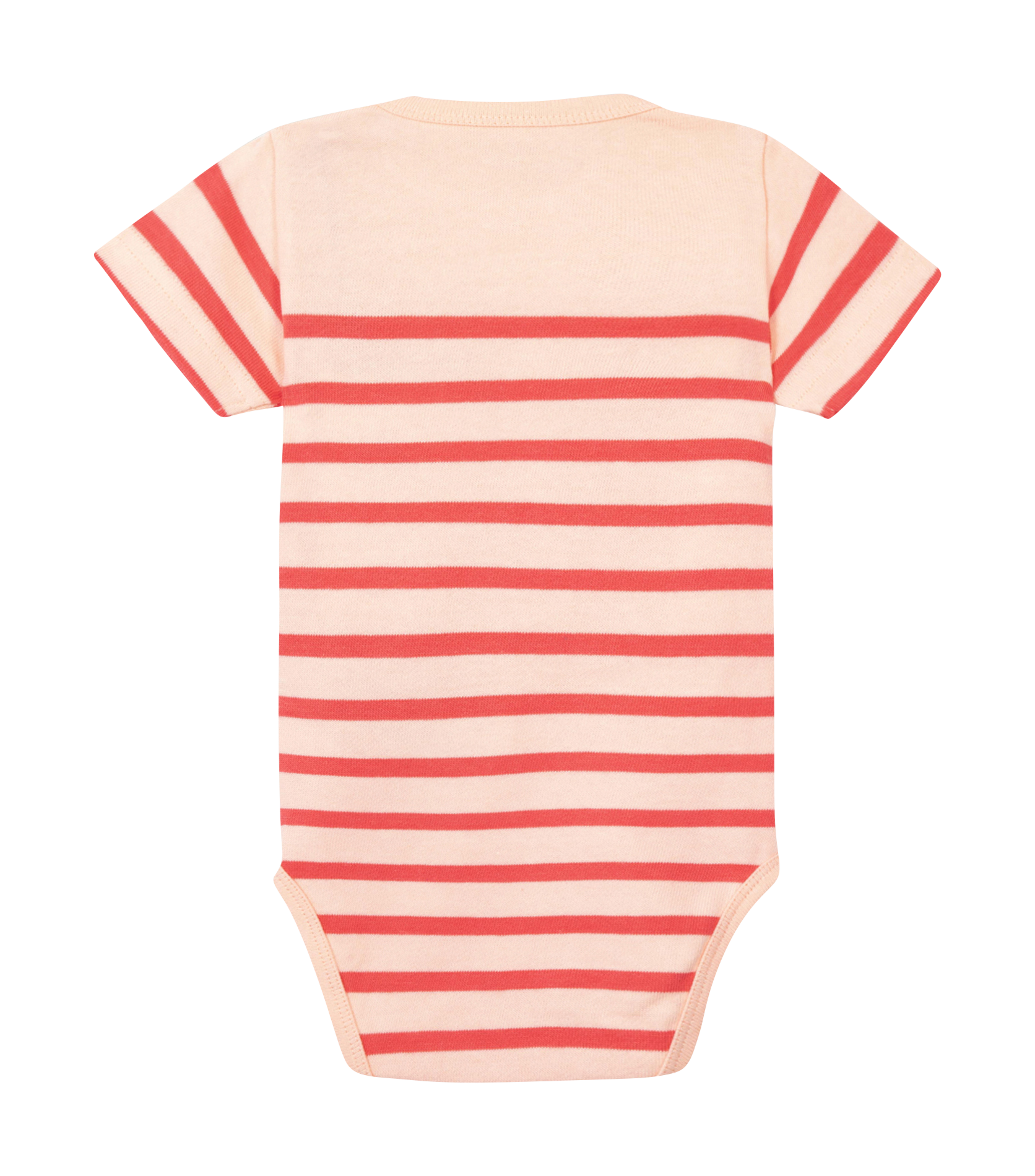 MALO VACANCES - Body col rond brodé vacances en coton bio | Rayé