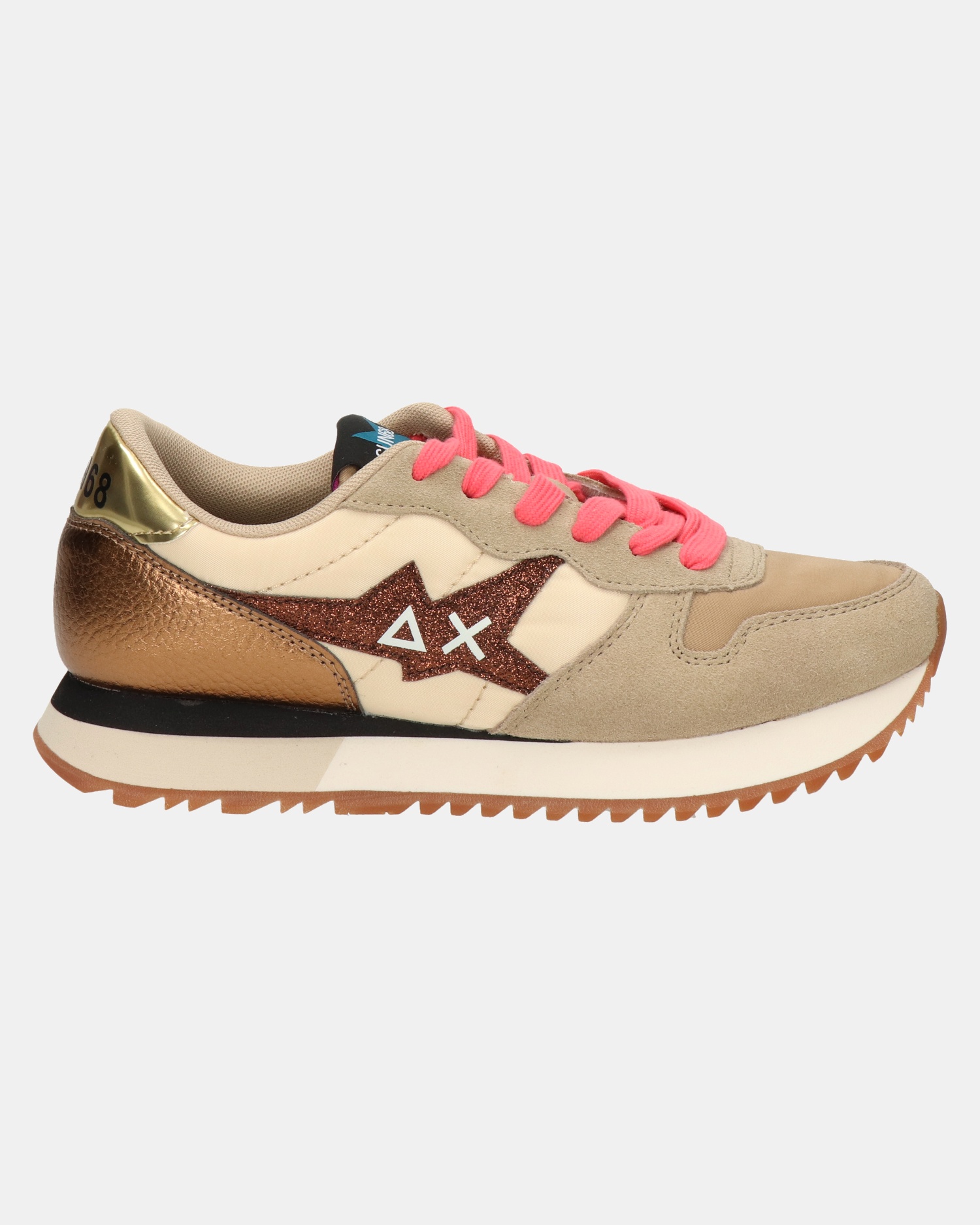 Sun 68 Stargirl Glitter Lage sneakers  - beige
