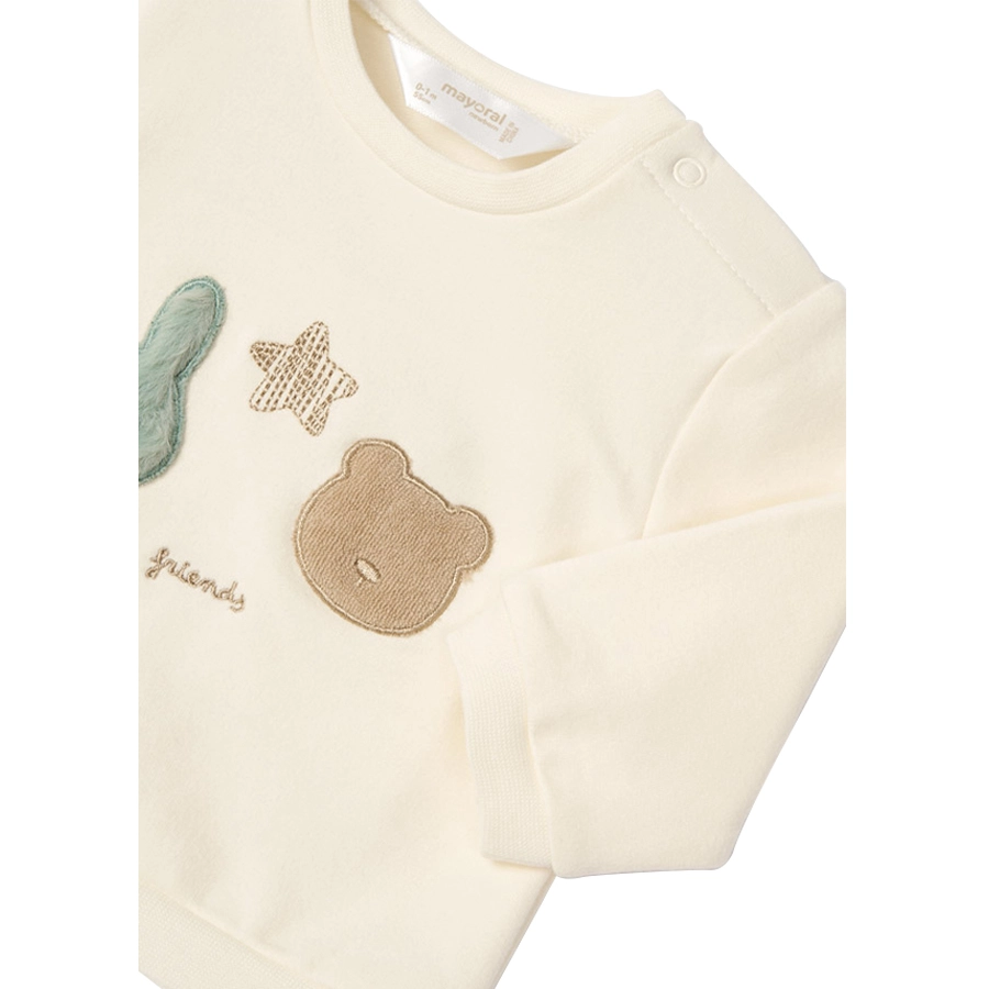 Mayoral Set Jersey und Hose weißtürkis
