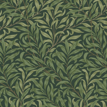 Vliesbehang William Morris at Home Willow Diepgroen (dessin 124247)