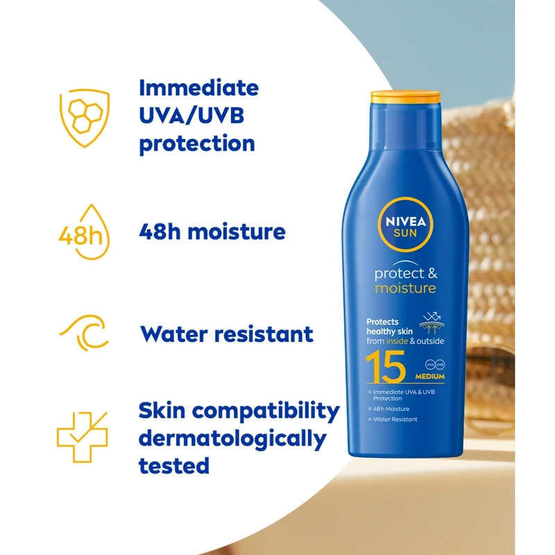 Nivea Sun Protect & Moisture Lotion SPF 15 - 200 ml