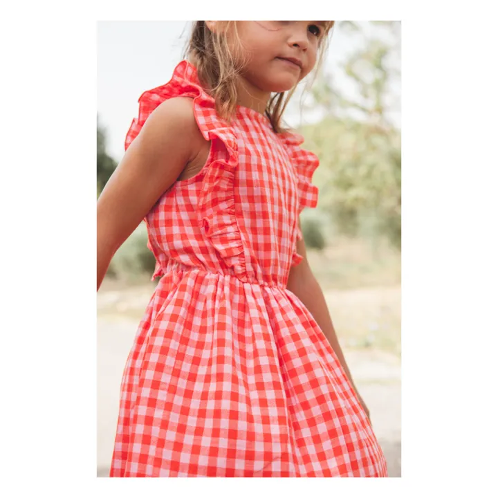 Marlot Paris Robe Elie Gaze de Coton | Rose bonbon