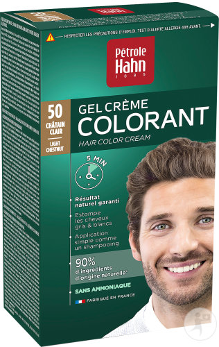 Pétrole Hahn Gel Crème Colorante Sans Ammoniaque 50 Châtain Clair 1 Kit