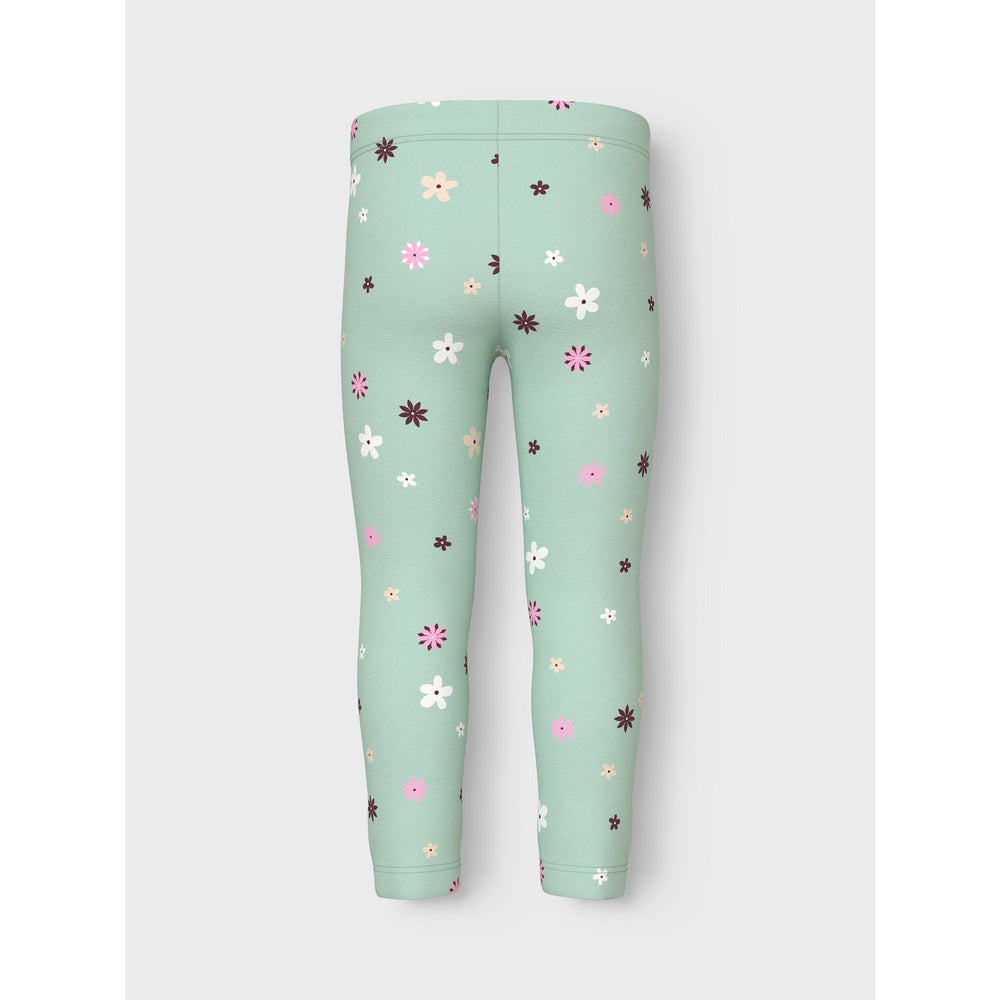 Køb Name It Gossamer Green Flowers Nmfvivian Aop Leggings