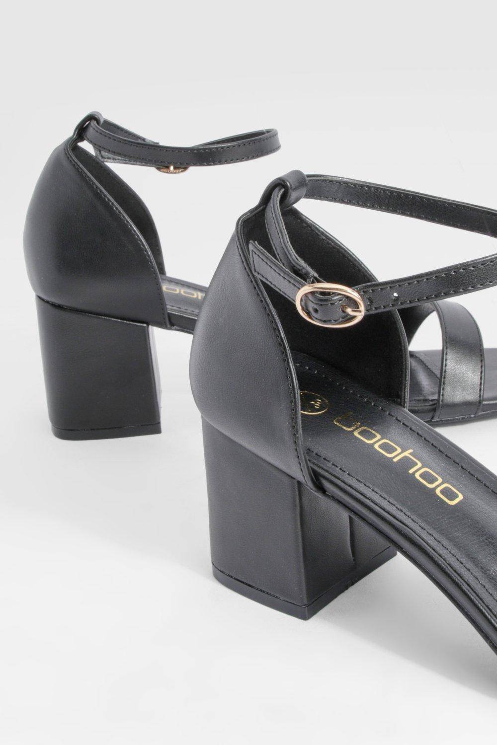 boohoo Talons à talon bas, coupe large et minimalistes