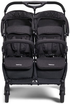 Beemoo Twin Shopper Søsken- & Tvillingvogn, Black Mélange