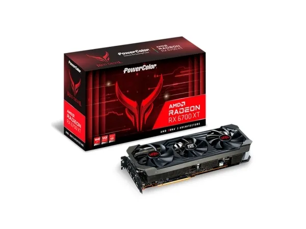 PowerColor Red Devil Radeon RX 6700XT - Grafikkort - Radeon RX 6700 XT - 12 GB GDDR6 - PCIe 4.0 x16 - HDMI, 3 x DisplayPort