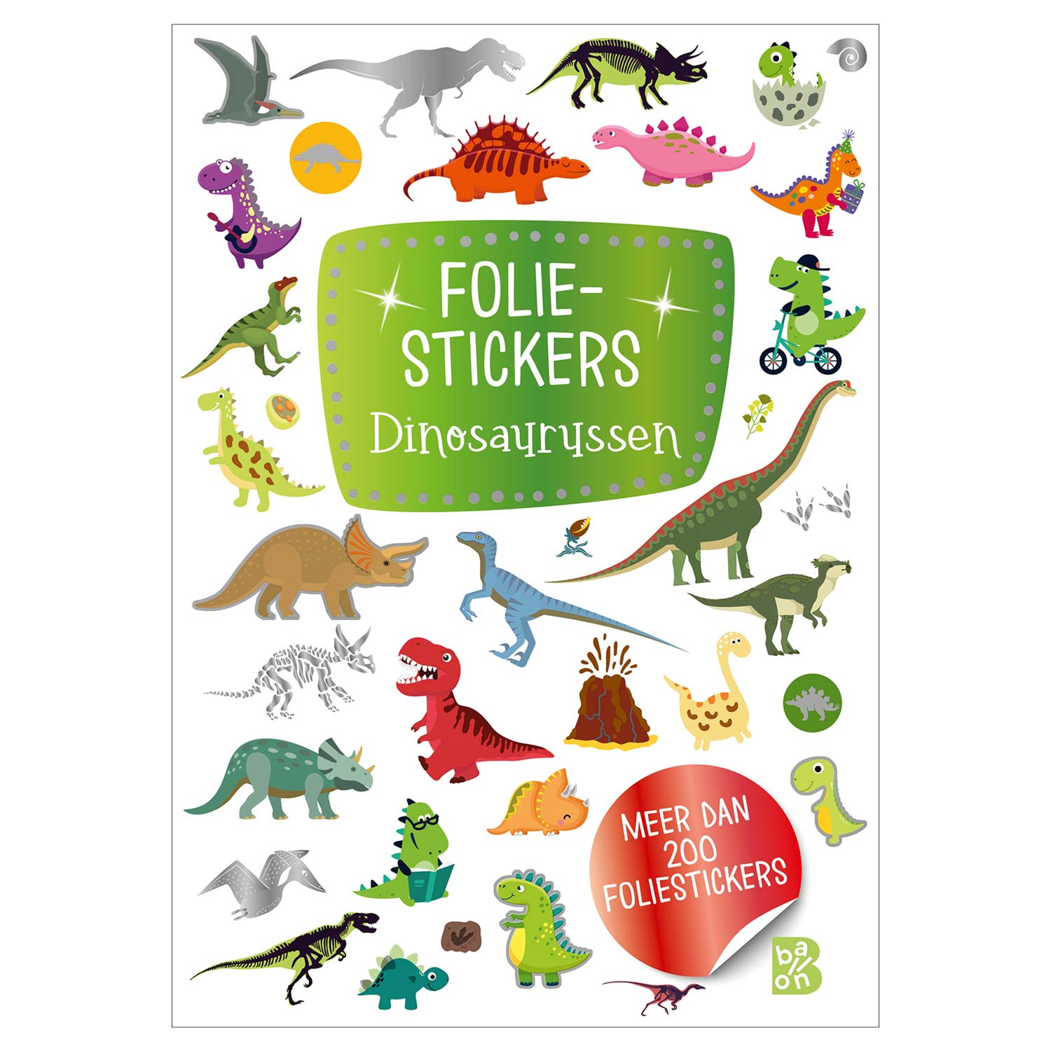 Glitter Foliestickers - Dinosaurussen