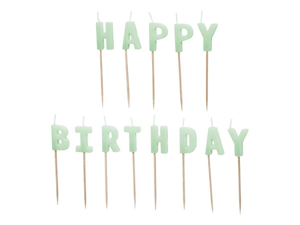 Happy Birthday Kaars Turquoise 13st