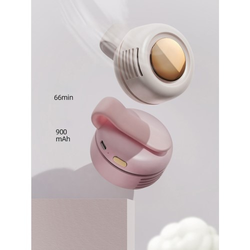 900mAh Mini USB Hand Ventilator Wiederaufladbarer Lüfter mit Gürtelclip - Grün