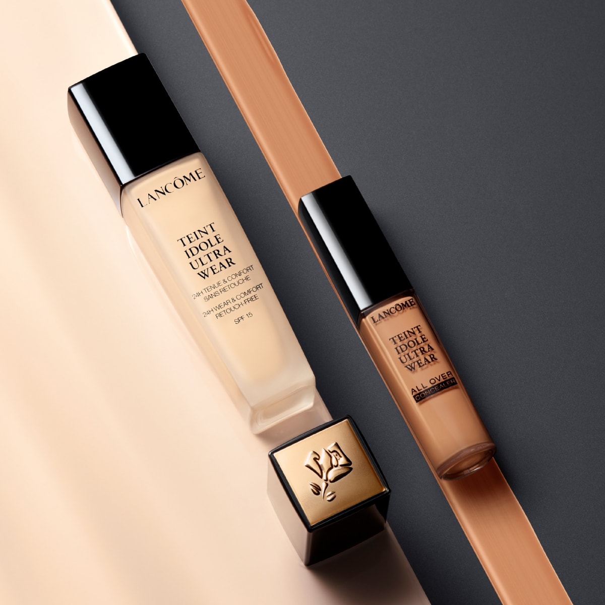 LANCÔME Teint Idole Ultra Wear All Over Concealer Correcteur et Fond de Teint 2 en 1 - Tenue &  Hydratation 24h