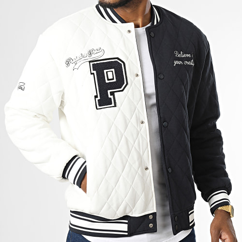 Veste Teddy 2230108 Blanc Bleu Marine