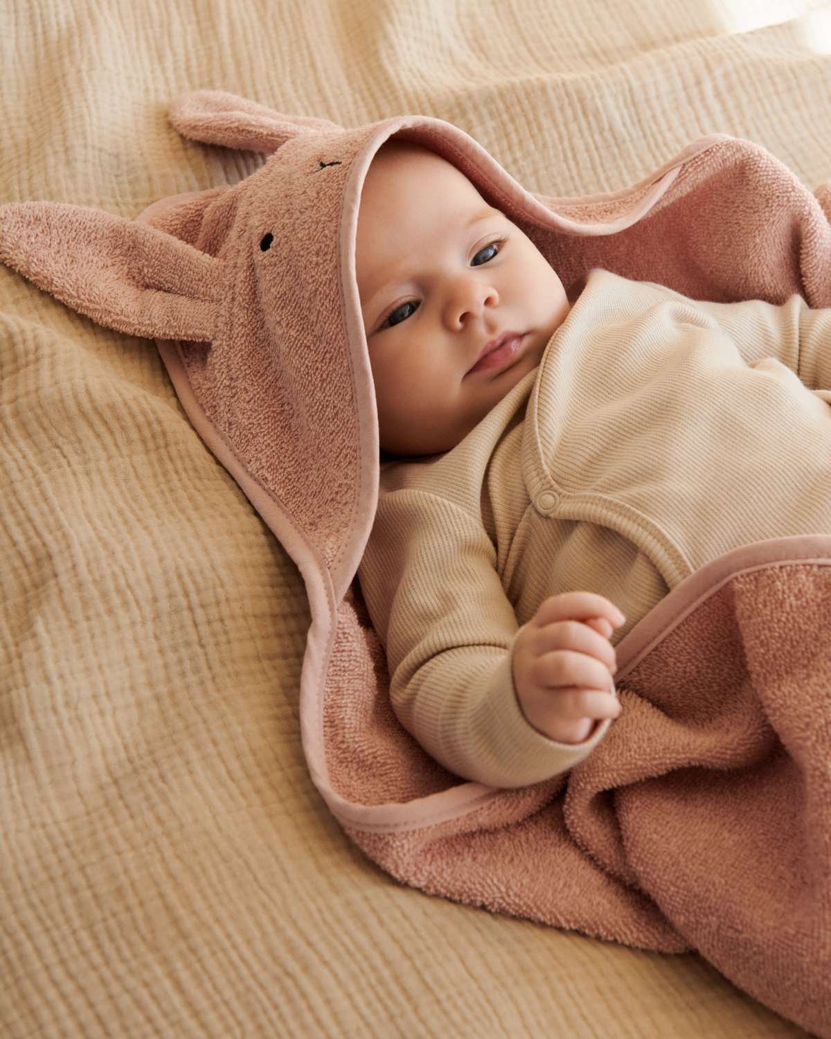 Badehåndkle Baby m/ Hette – Øk.Bomull Frotte | Albert