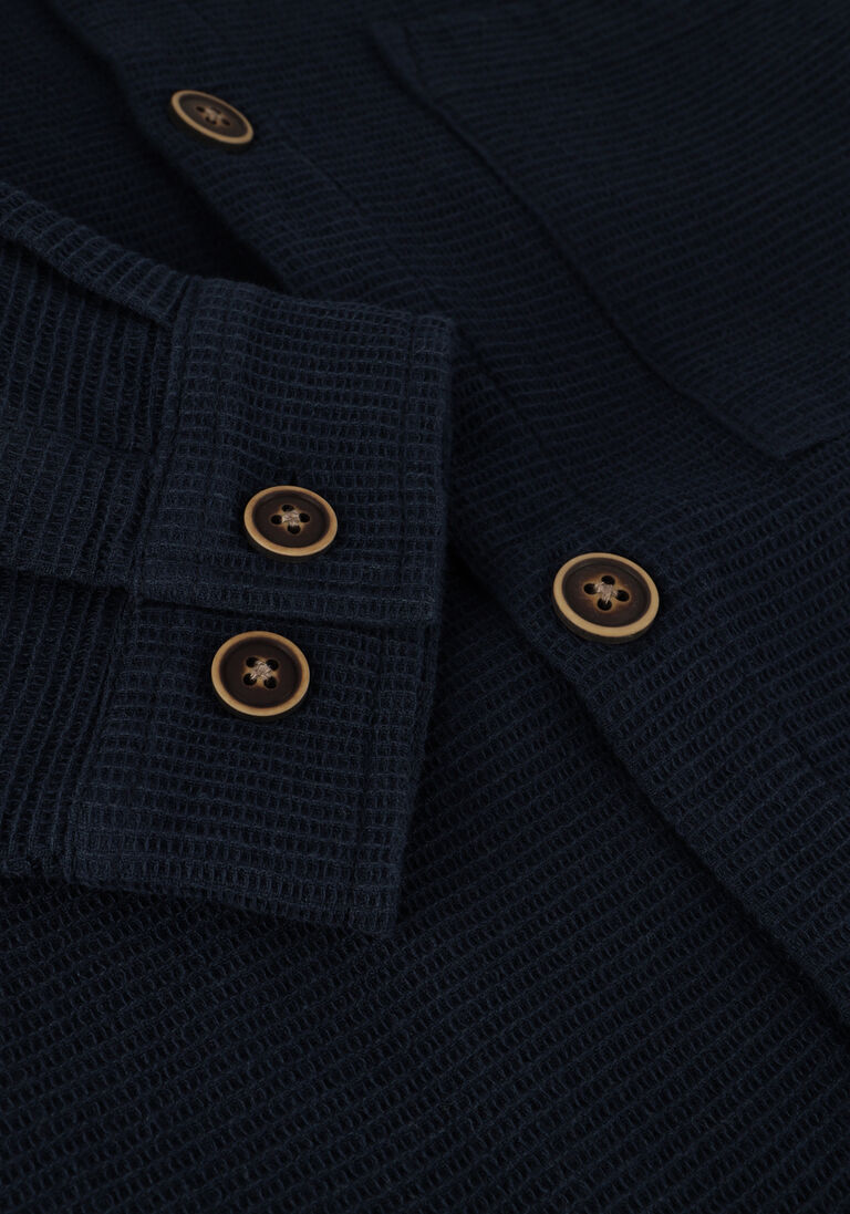 ANERKJENDT donkerblauwe anerkjendt overshirt akoscar structure overshirt