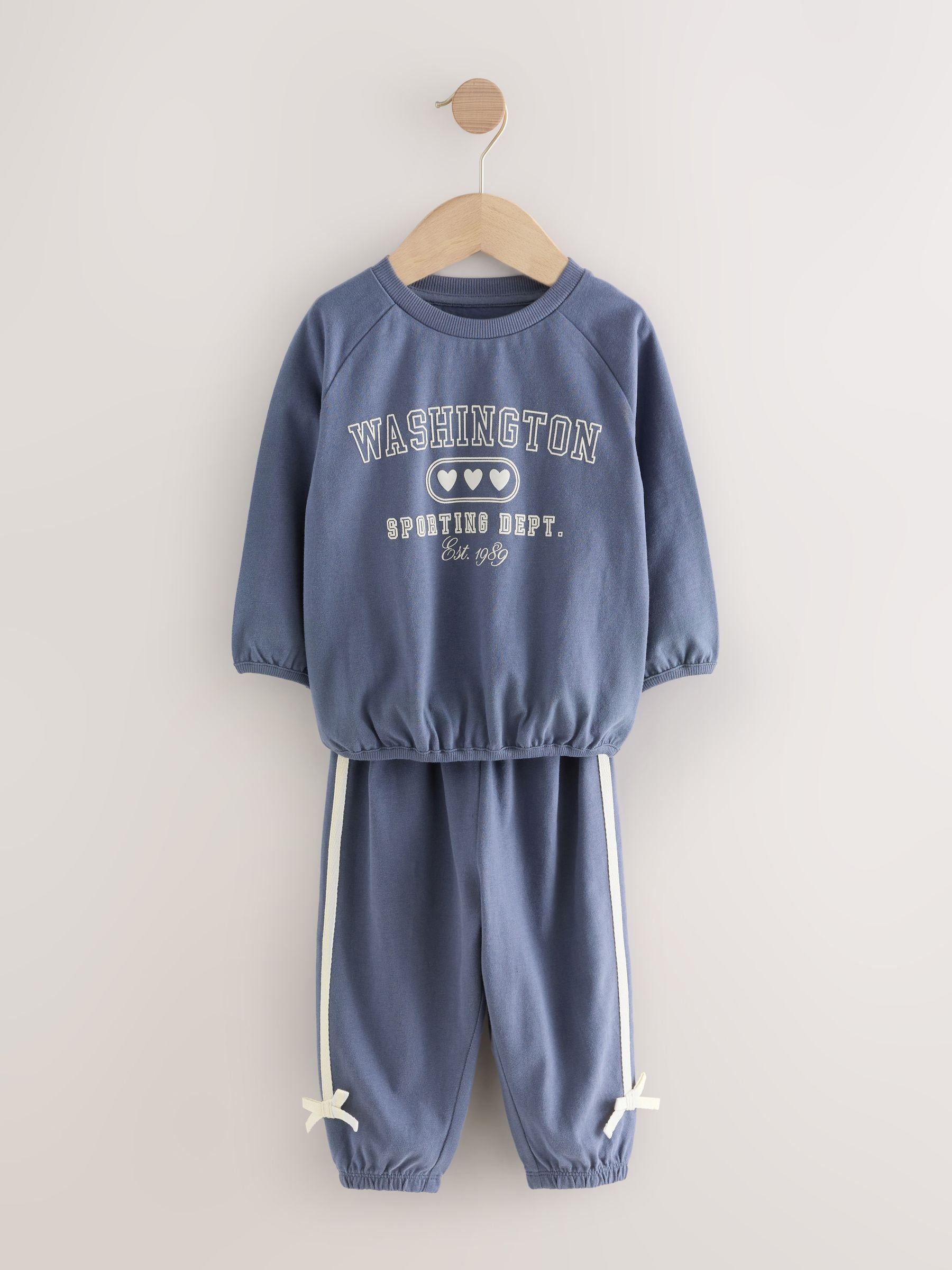 Pink/Navy Washington Print - Joggingbroek pyjama's 3 stuks (9mnd-8jr)