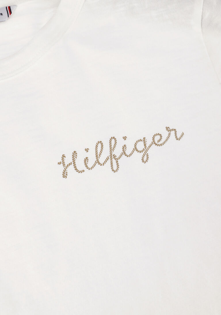 TOMMY HILFIGER witte tommy hilfiger t-shirt slim gold hilfiger c-nk ss