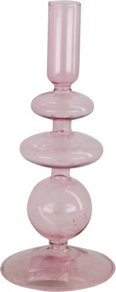 Dijk Natural Collections kandelaar roze D 8,5 H 19,5 cm