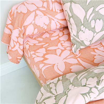 Linge de lit motif fleurs - BECQUET CRÉATION