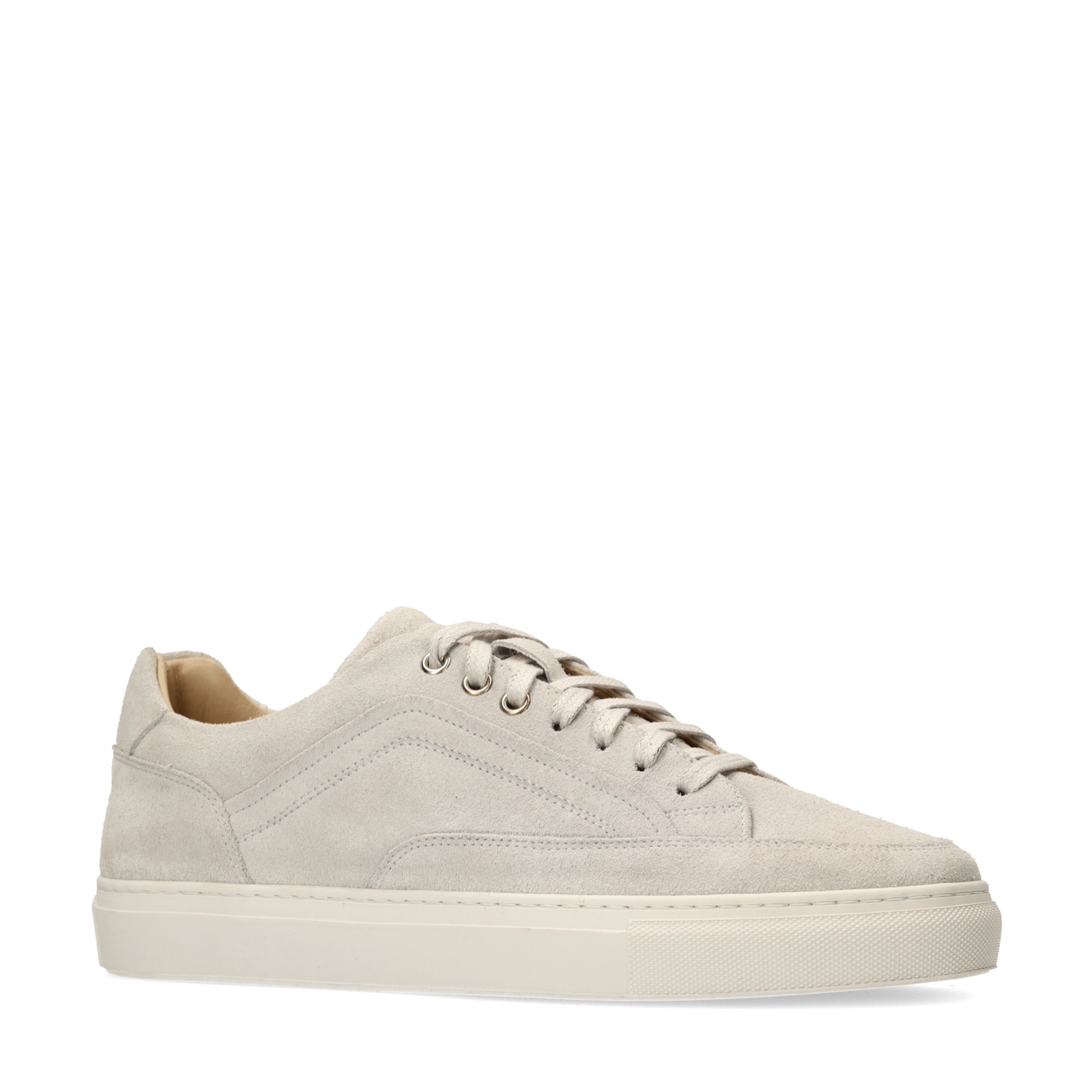 Off white suède sneakers