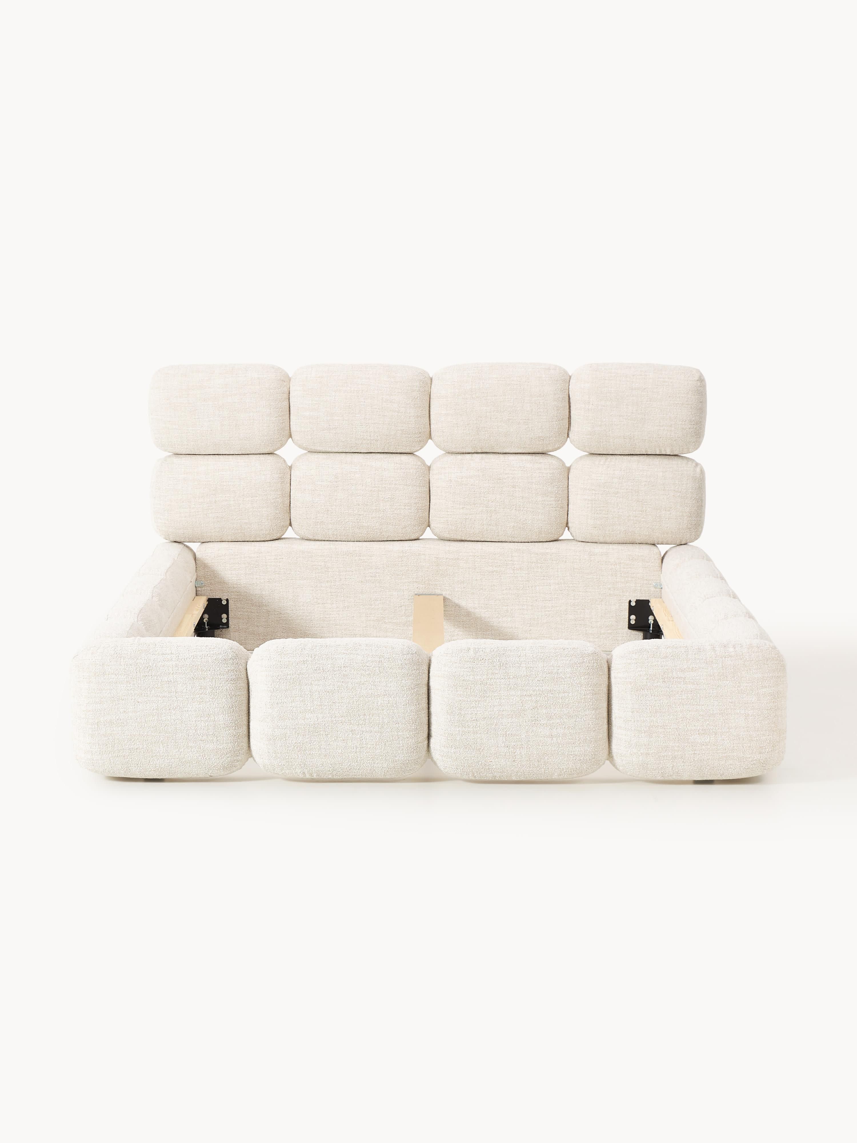 Gestoffeerd bed Tayla van bouclé