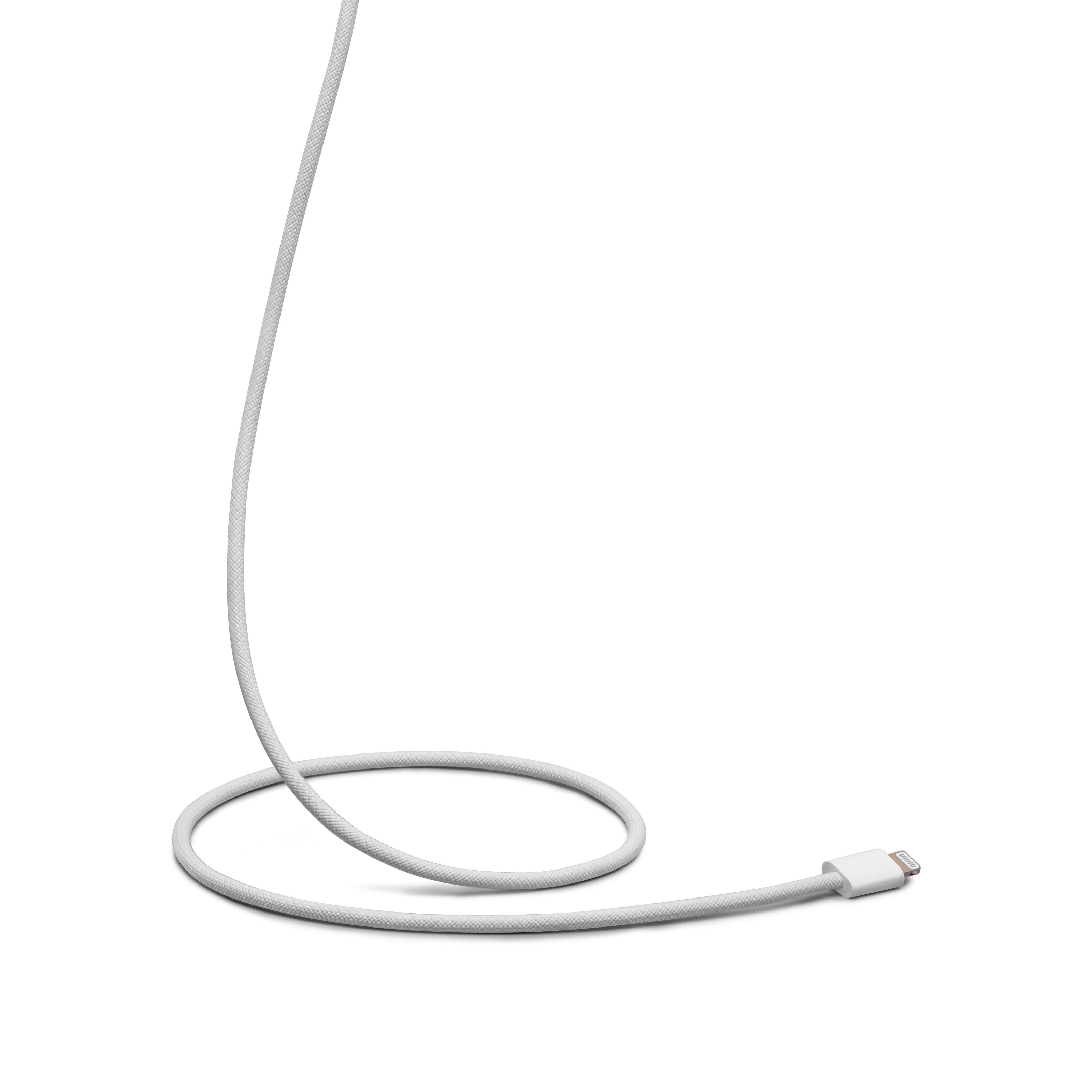 Linocell Flettet USB-A- til Lightning-kabel Hvit 0,5