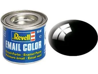 Revell Black, gloss RAL 9005 14 ml-tin, Sort, 1 stk