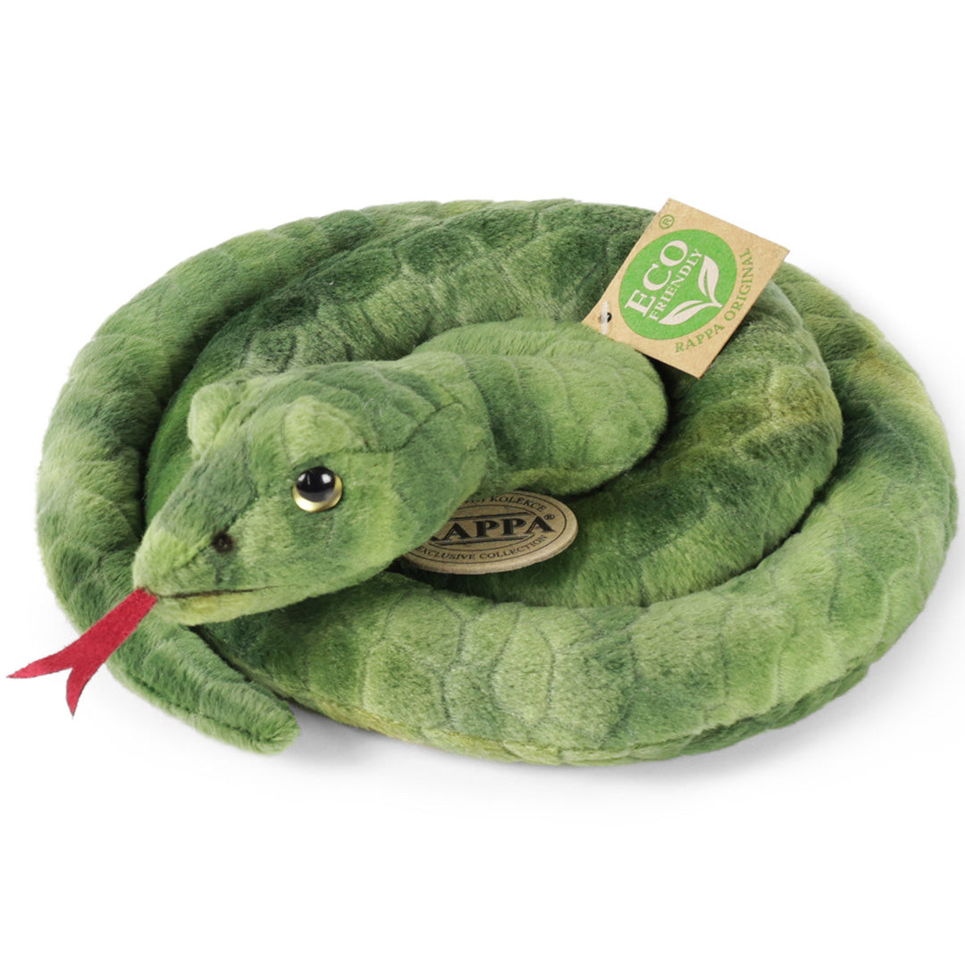 rappa knuffelslang groen - 90 cm