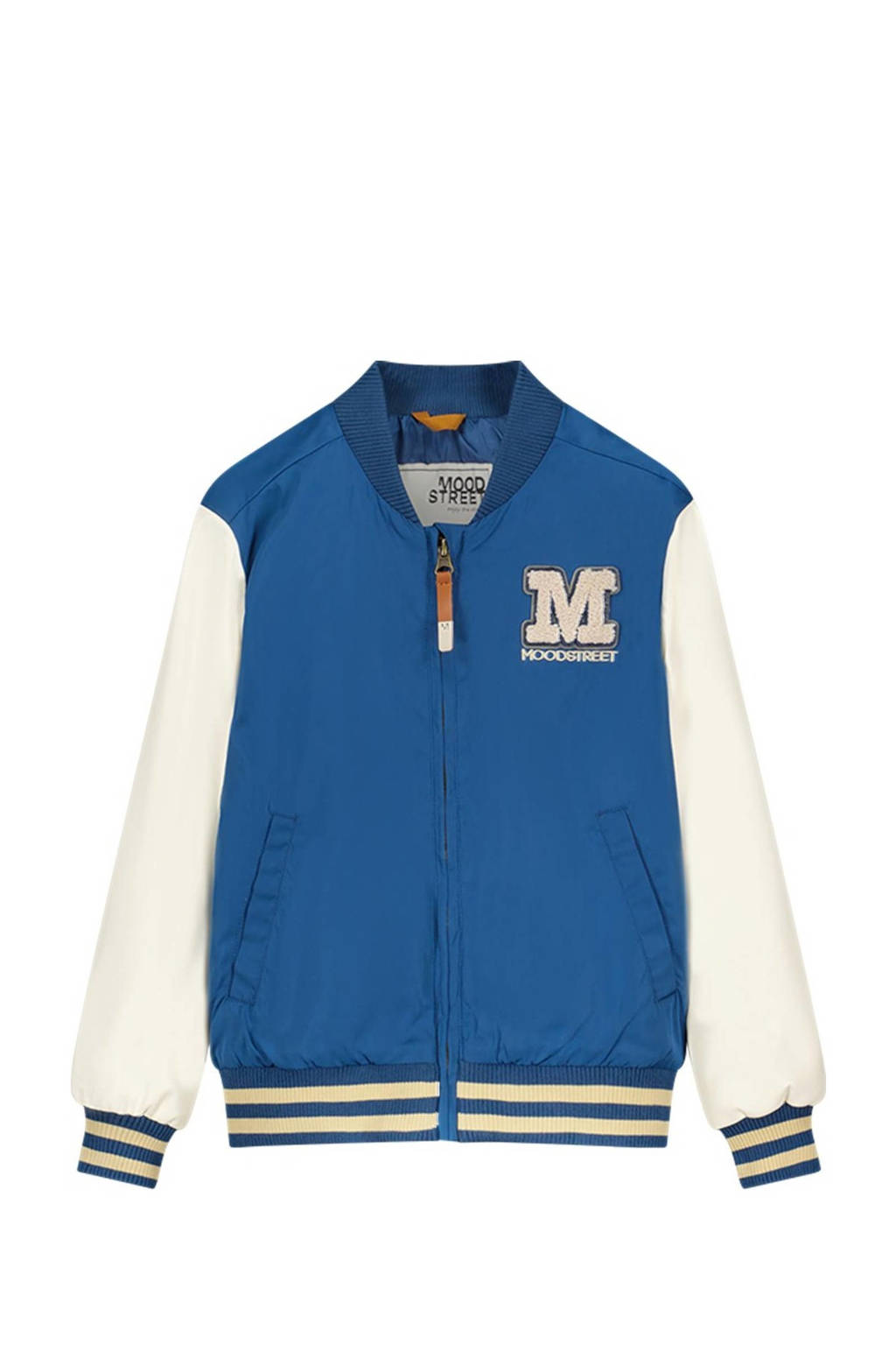Moodstreet baseball jacket blauw/offwhite